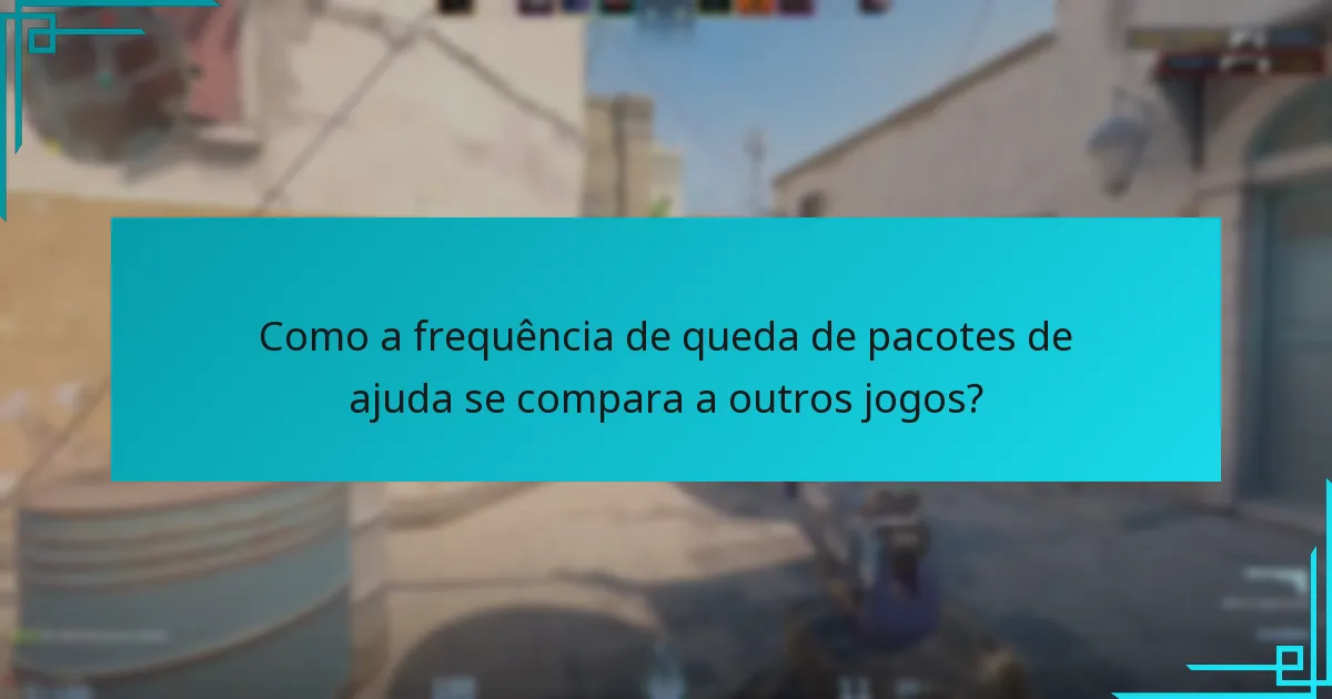 Como a frequência de queda de pacotes de ajuda se compara a outros jogos?