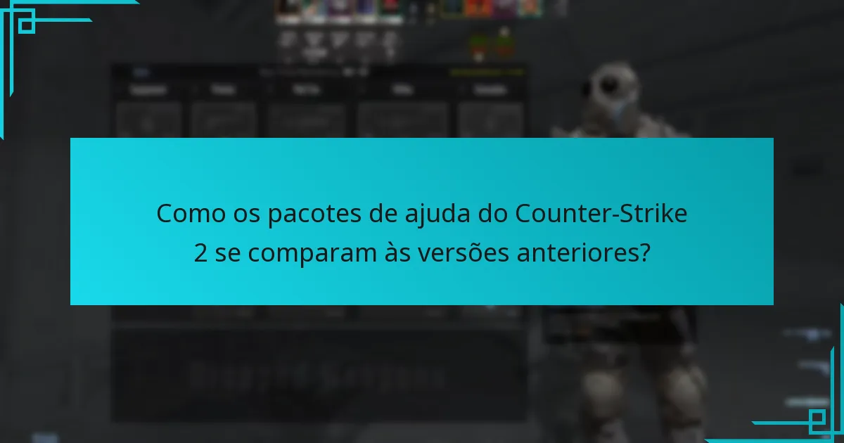 Quais são as atualizações recentes nos conteúdos dos pacotes de ajuda?