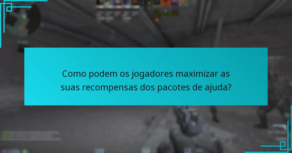Que recompensas podem os jogadores receber das quedas de pacotes de ajuda?