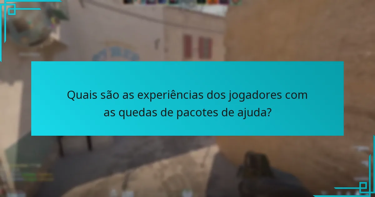 Que dados estatísticos estão disponíveis sobre as quedas de pacotes de ajuda?