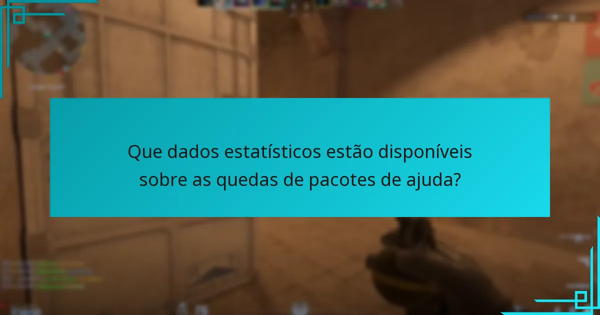 Que dados estatísticos estão disponíveis sobre as quedas de pacotes de ajuda?